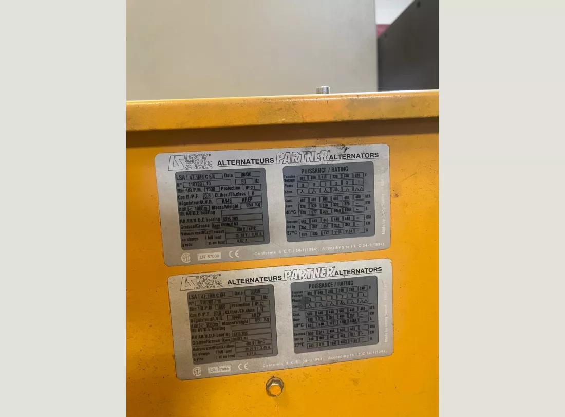 Groupe Electrogène VOLVO 400 KVA 7