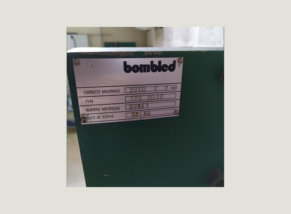 Plieuse manuelle BOMBLED 2060x2 2