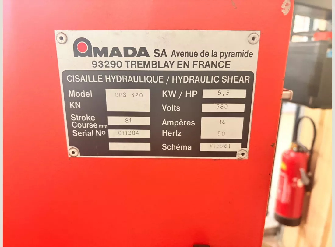 Cisaille AMADA GPS 420 5