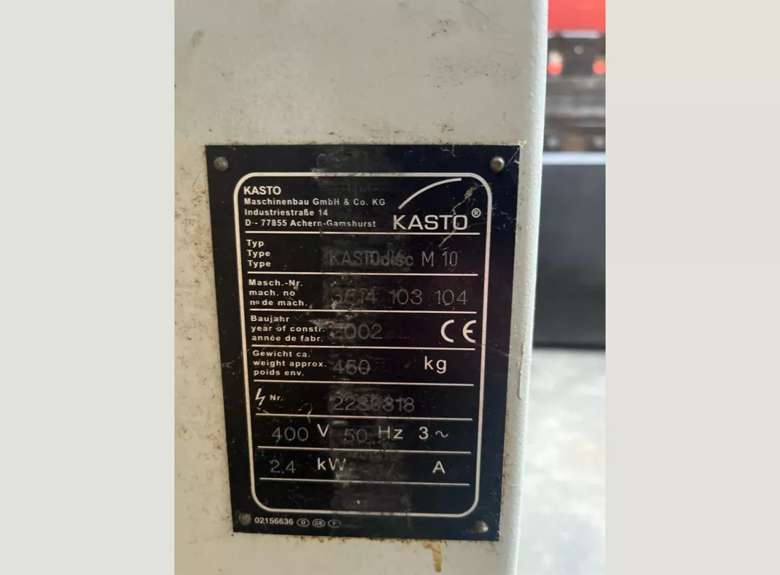 Fraise Scie KASTO M10 3