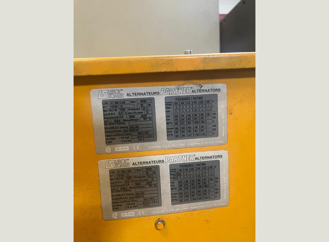 Groupe Electrogène VOLVO 400 KVA 7