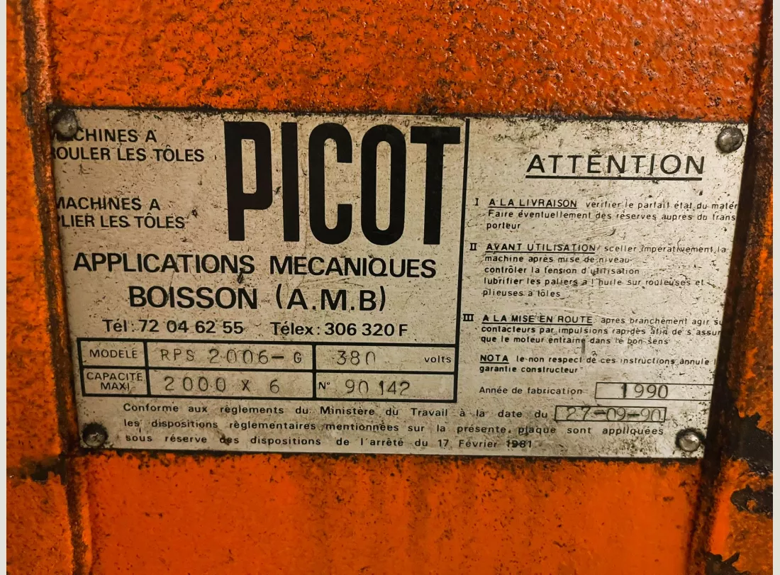 Rouleuse PICOT 2000 x 6 6