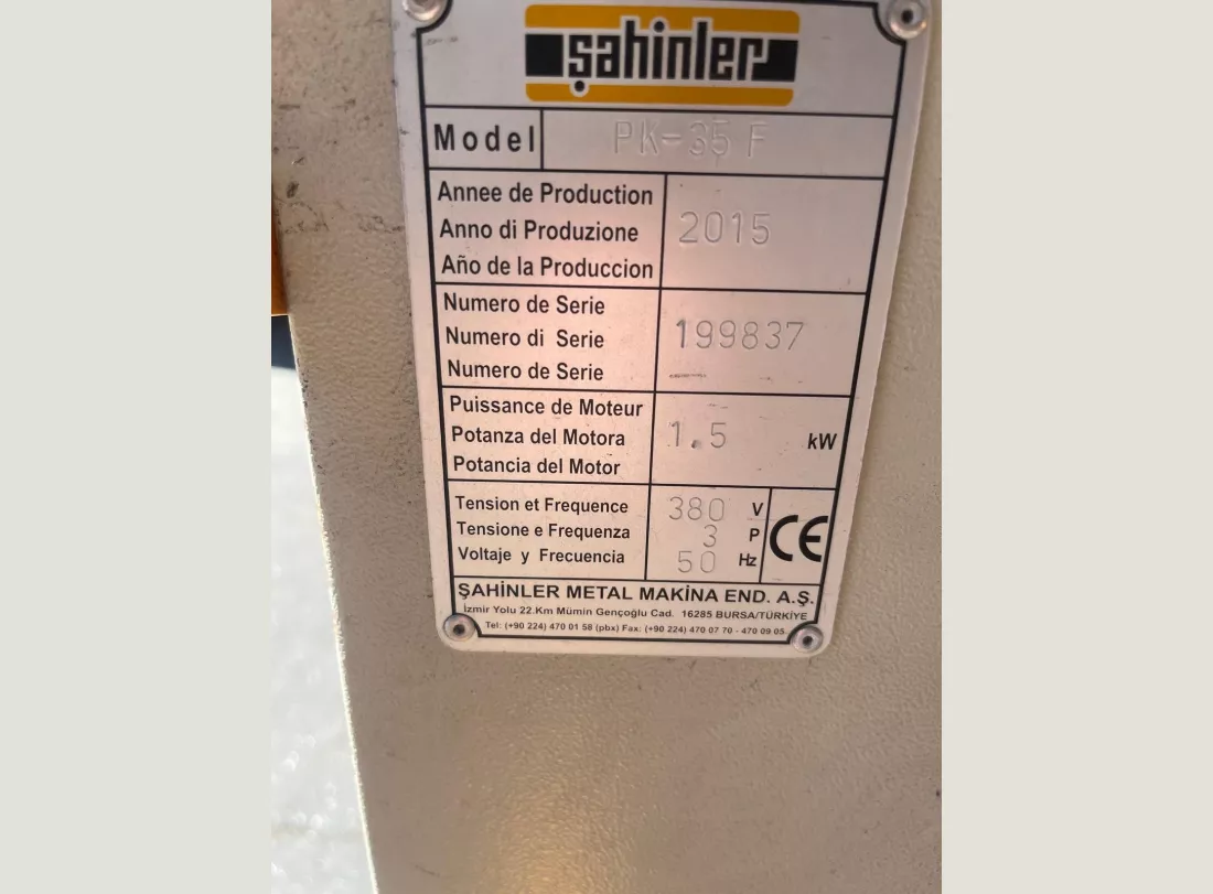 Cintreuse SAHINLER PK35F 6