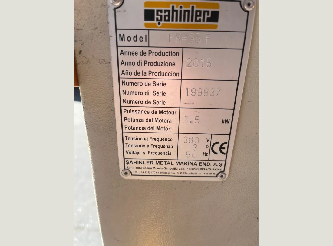 Cintreuse SAHINLER PK35F 6